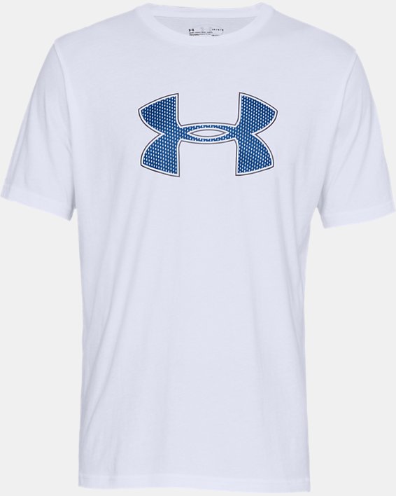 Men's UA Big Logo Short Sleeve T-Shirt, White, pdpMainDesktop image number 4